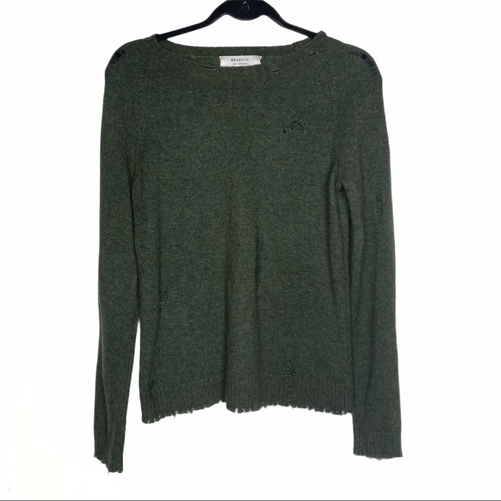 Bailey 44 Cinderella sweater green wool blend S - Picture 2 of 10